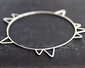 Spike Bangle - Sterling Silver