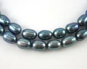 Teal Oval Freshwater Pearls