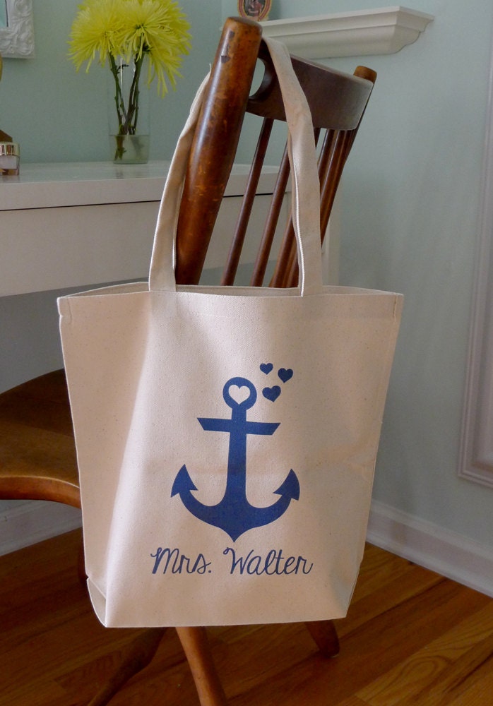 Anchor tote bag, beach bag, beach tote, future Mrs. tote, wedding tote, tote bag, wedding, bride to be, bridal bag, wedding gift, mrs. tote