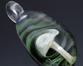 Flameworked Glass Mushroom Vortex Pendant