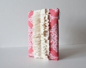 iPad mini sleeve / eReader case -- coral & mint