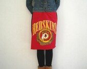 Washington Redskins T Shirt Skirt / Upcycled / Recycled / Burgundy Red Gold Black / Drawstring / Women / Girls / Cotton / Soft / Fun / ohzie
