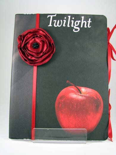 Twilight Red Apple Themed - Altered Composition Notebook Journal - Diary