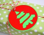 12 Christmas Tree Die Cut Christmas Tags or Package Labels A633 Il_170x135