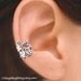 925 Ivy Leaf - Sterling Silver ear cuff earring jewelry - non pierced earcuff clip 011013