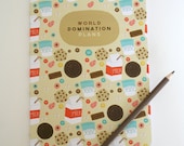 A5 Blank Notebook 'World Domination Plans' - Sketchbook / Field Notes / Moleskine / Notebook