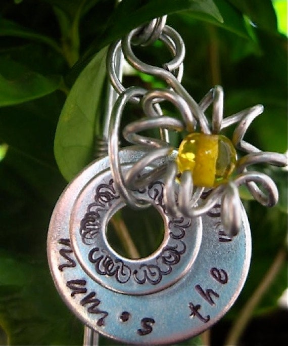 Mum's the Word Hand Stamped Garden Marker Stake