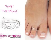 LOVE Toe Ring - Sterling Silver or Gold Filled
