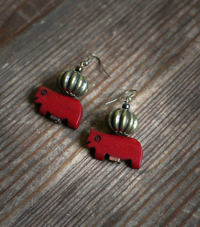Red Beast Earrings