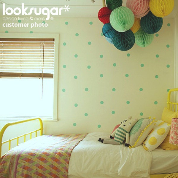 Polka Dot Wall Decals - Circle Stencils Pattern Wall Stickers - 80 x 2.5 inch Dots