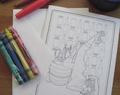 Derby Girl Winning the Afterparty- Coloring Book Greeting Cards from Scarlet Tentacle - mature