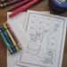 Derby Girl Winning the Afterparty- Coloring Book Greeting Cards from Scarlet Tentacle - mature