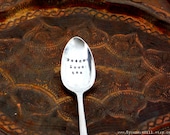 Peace Love Tea - Hand Stamped Tea Spoon Teaspoon by Sycamore Hill