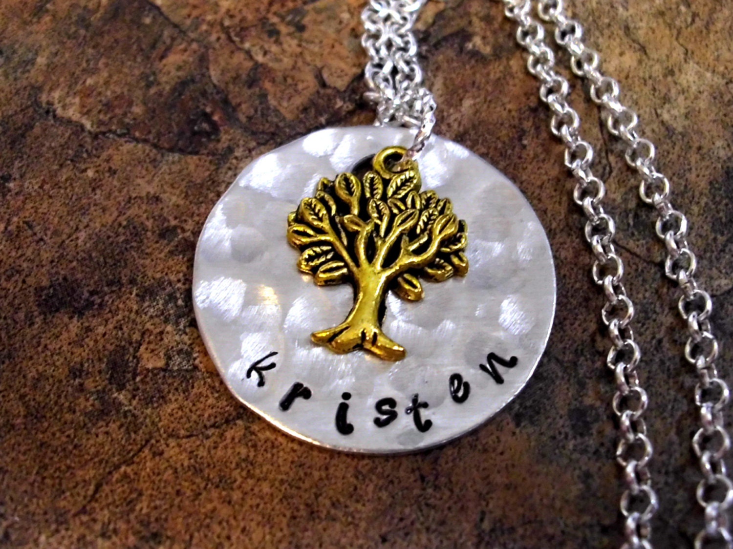 Personalized Jewelry, Mommy Necklace, Gold Family Tree Necklace, Mother's Necklace, Personalized Name Necklace