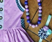 M2M Good Hart-Headband & Necklace SET-Chunky Gumball Necklace-Toddler Necklace-Baby Headband-Photo Prop-M2M Matilda Jane