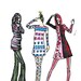 Hugs Salute Swoon Fashion Illustration