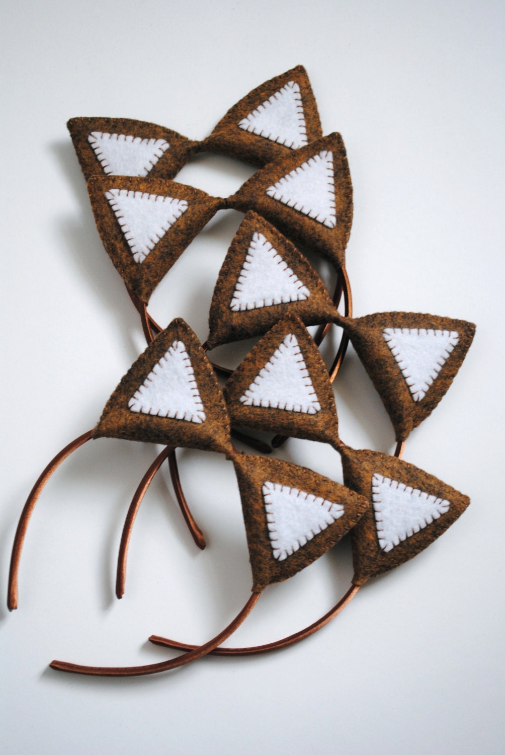 Wool Felt Party Pack of 5- Tabby Cat Ears