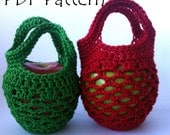UK Terms Mini Crochet Gift Bag Apple Cozy PDF Pattern