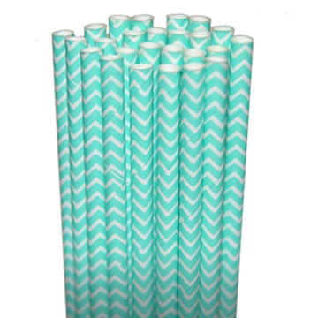 Chevron Zigzag Teal Green Party Paper Straws - Cake Pop Sticks - Pixie Sticks - Qty 25 Il_570xn