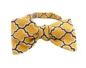 Half Off Sale Bow TieYellow & Grey