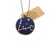 Pisces Zodiac Constellation Cross Stitch Embroidery Necklace