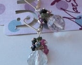 Over the Rainbow tourmaline cluster earrings