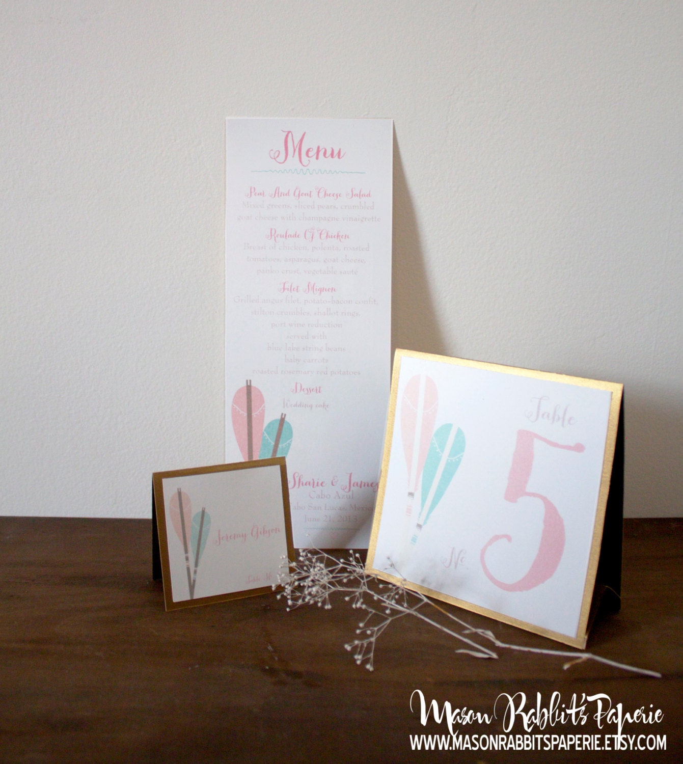 Arrow Tails Wedding Table Numbers, Wedding Table Markers, Table Tents, Wedding Menus, Wedding Place Cards, Escort Cards