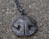 SMALL Dog or Cat Nose Print - Customized in Silver with a Sterling Silver Chain