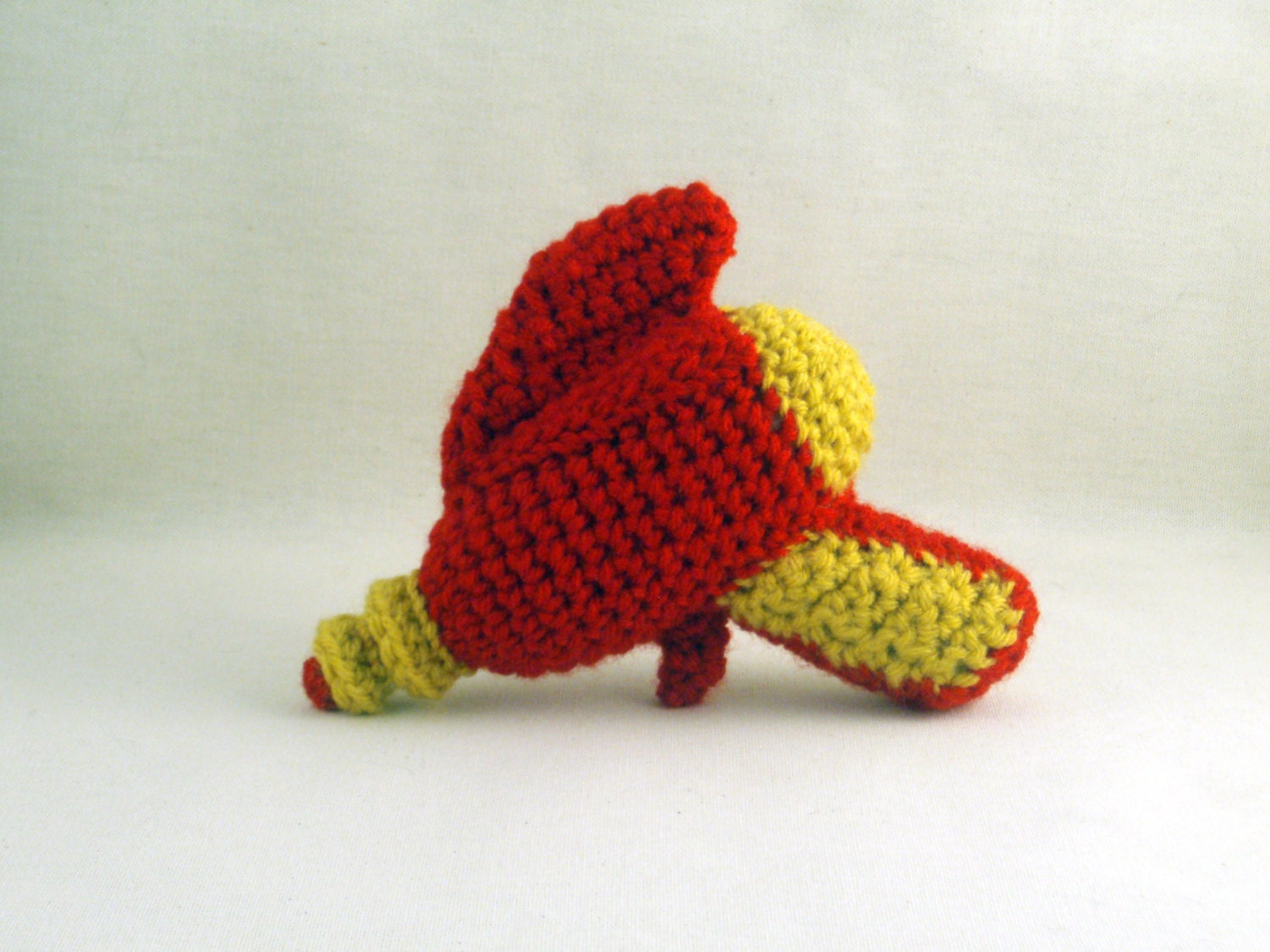 Crochet Raygun in Red and Yellow - Baby's First Raygun