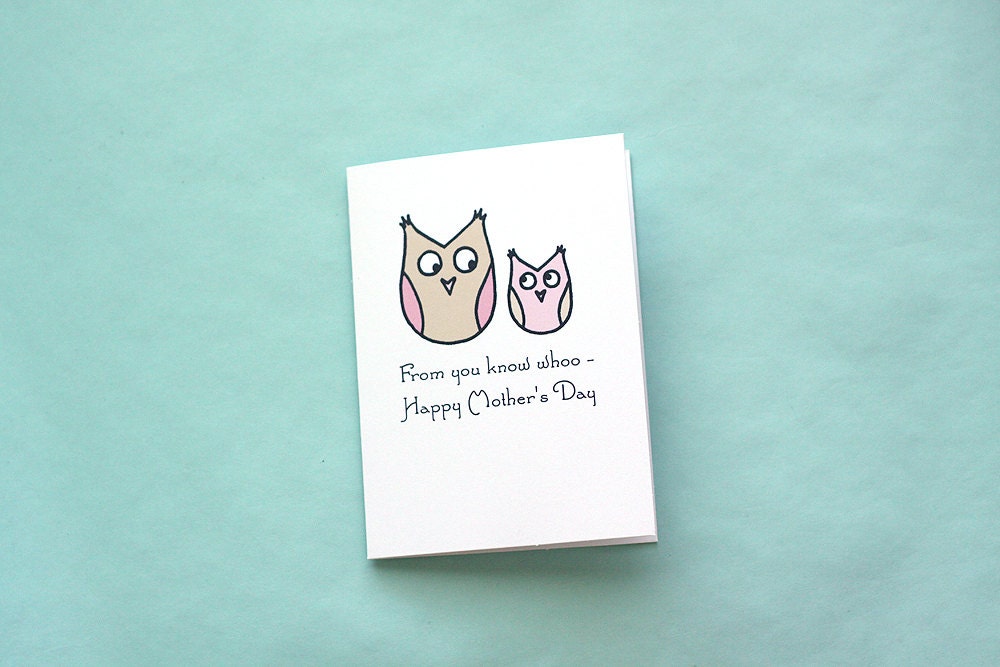 Mother's Day Owl Note Card