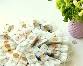 75 Wedding Soap Favors - Wrapped Soap Favors - Bridal Shower Favors - Birthday Party Favors  - Vegan Soap