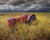 Abandoned Farm Tractor on the Prairie A Fine Art Wall Decor Photograph - RandyNyhofPhotos