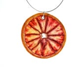 Blood Orange Necklace - Fruit Jewelry - Fruit Necklace - Real Fruit Jewelry