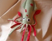 Putrid Green Zombie Squid Plush Stuffed Animal