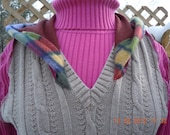 Upcycled V-neck Sweater HoODiE Vest, Old Navy, exposed seams, no.150