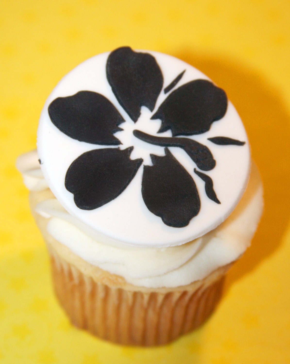 Fondant cupcake toppers Hibiscus Flower, Wedding, Luau