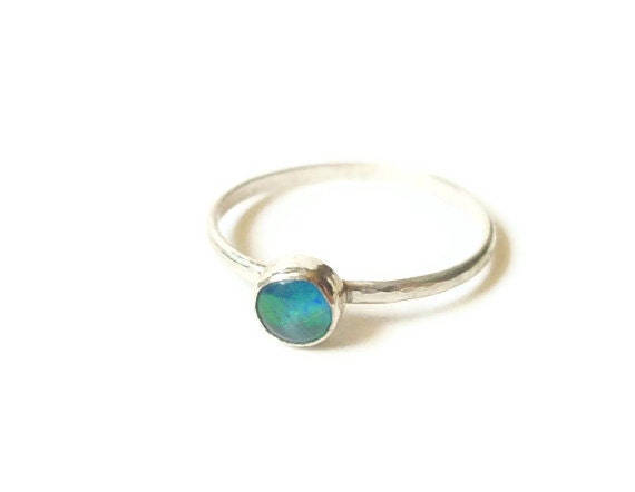 Handmade Opal Ring, Sterling Silver Ring, Gemstone Ring, Opal Jewelry, Womens Fashion