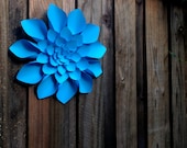 Blue Wallflower - Hand Crafted Paper Flower Wall Decoration