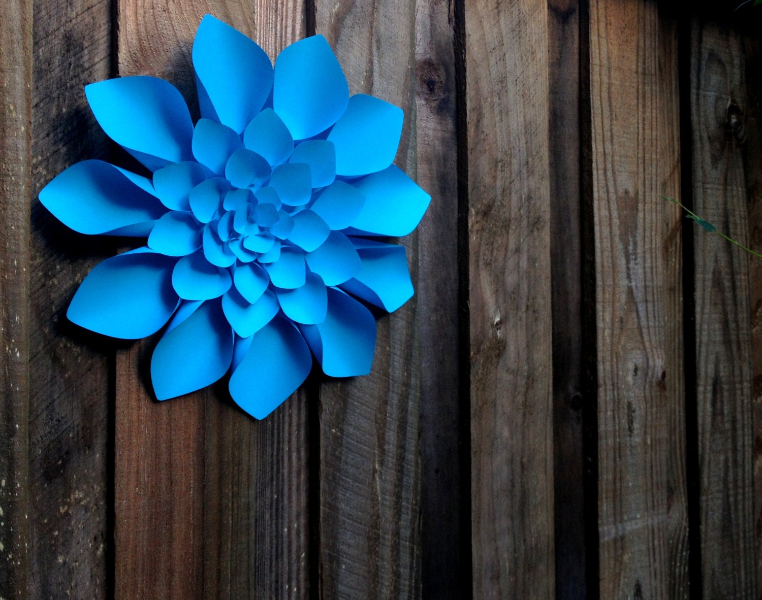 Blue Wallflower - Hand Crafted Paper Flower Wall Decoration