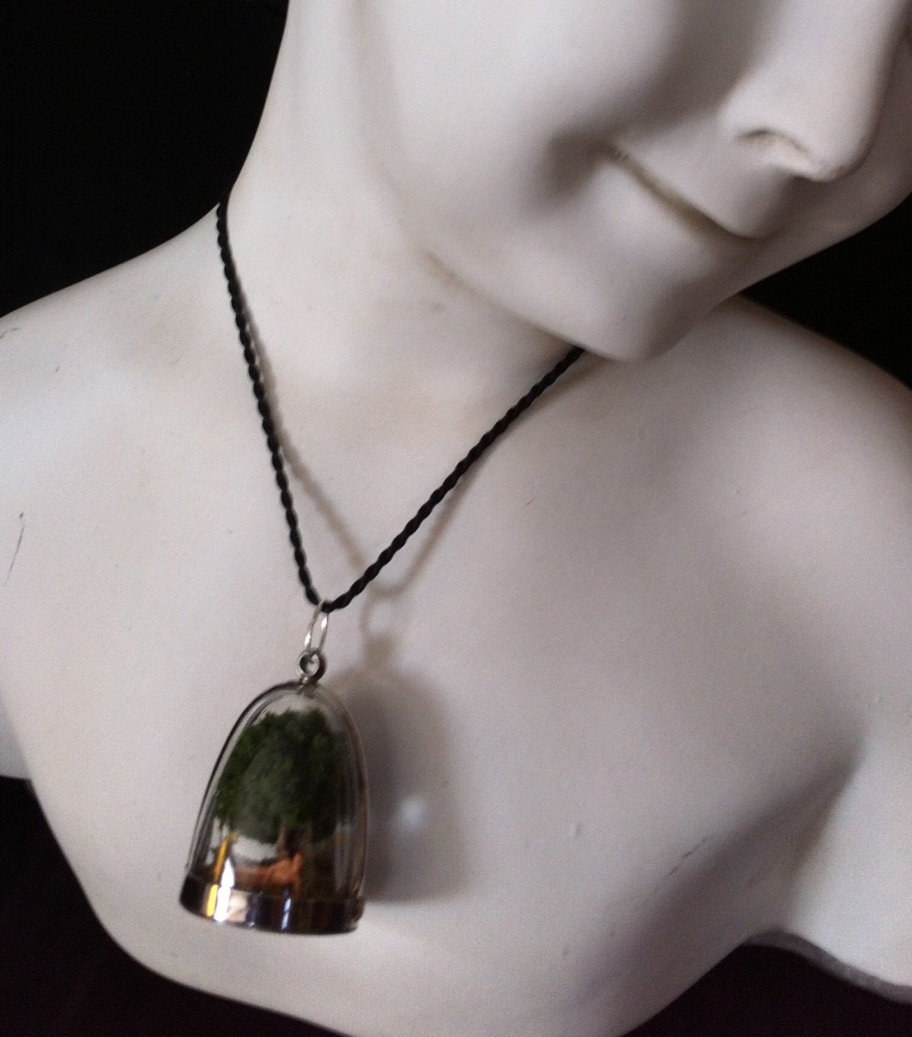 Nudist............ Miniature diorama pendant, necklace .. Nature, Erotic, Nude, Risque