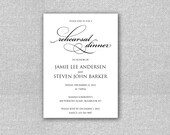 Elegant Rehearsal Dinner invitation