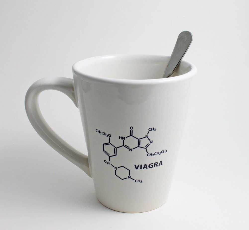 Viagra Chemistry Coffee Cup in Black and White