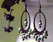 African Turquoise Earrings, Chandelier Earrings, Hoop Earrings, Dangle Earrings, Drop Earrings, Birthday, Bridal Jewelry, Southwestern, Goth