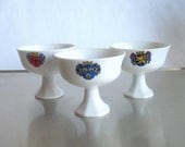 Vintage Collection of Pedestal Bowls with European Crests