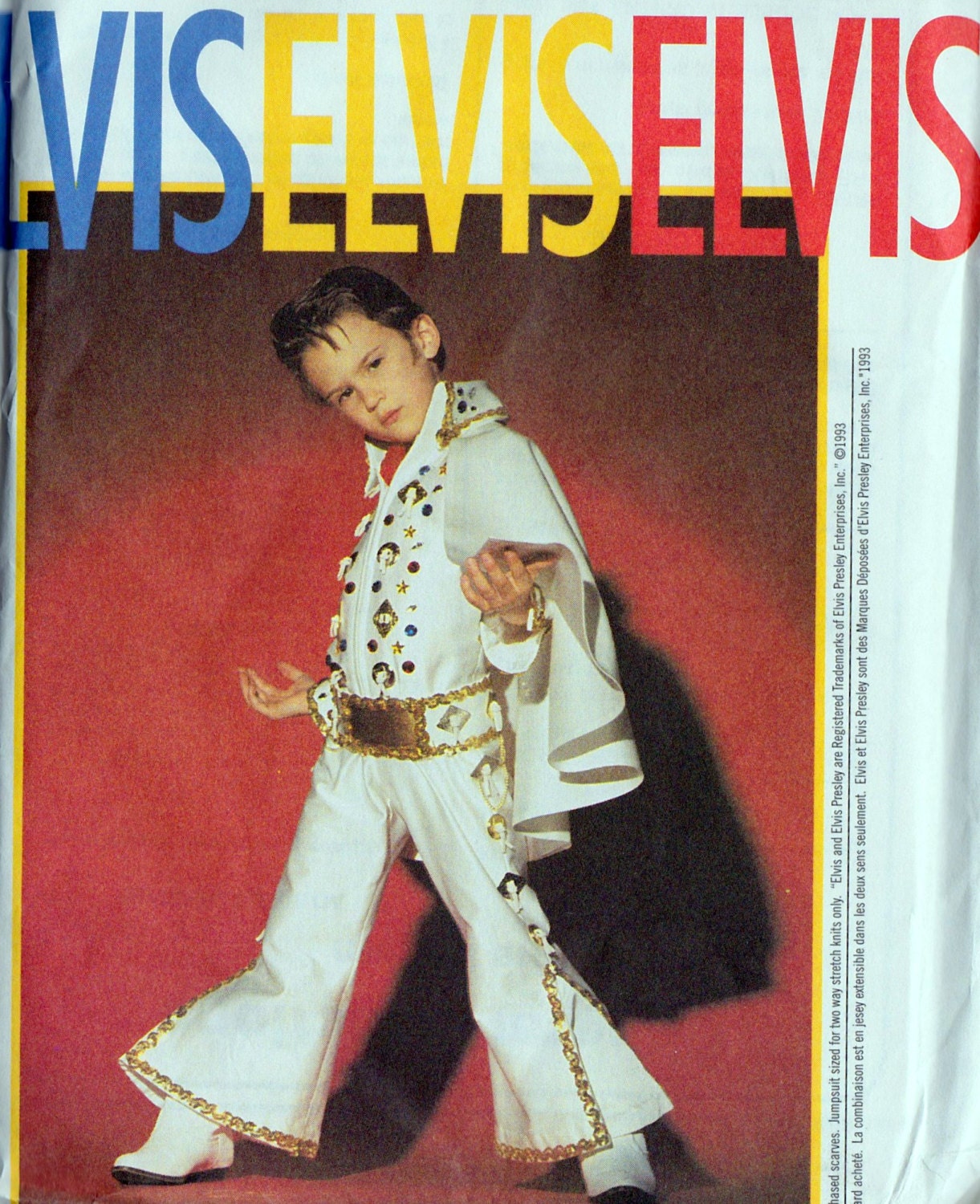 Boys Elvis Costume Sewing Pattern, Halloween Costume, Elvis Jumpsuit, Simplicity 8646 sizes 3, 4, 5, 6, 7, 8 uncut