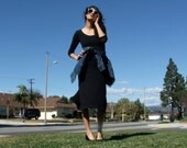 black net bodycon dress