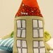 Children Toy - Large "House" Pillow for kids - Room decor and soft toy for children, 9"x17"