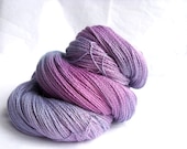 Pima Cotton & Alpaca Laceweight Yarn, hand dyed, hand painted, 100g