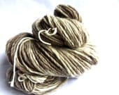 Natural Wool Ombre Yarn, natural aran yarn, British Bluefaced Leicester, undyed BFL yarn, brown yarn, 100g