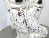 Antique Staffordshire Dogs Spaniels Signed Staffordshire England